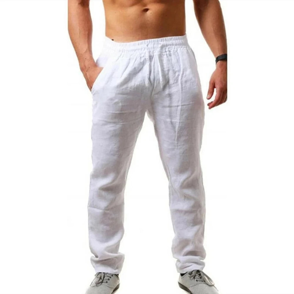 Men's Cotton Linen Long Pants