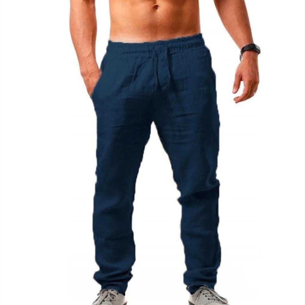 Men's Cotton Linen Long Pants