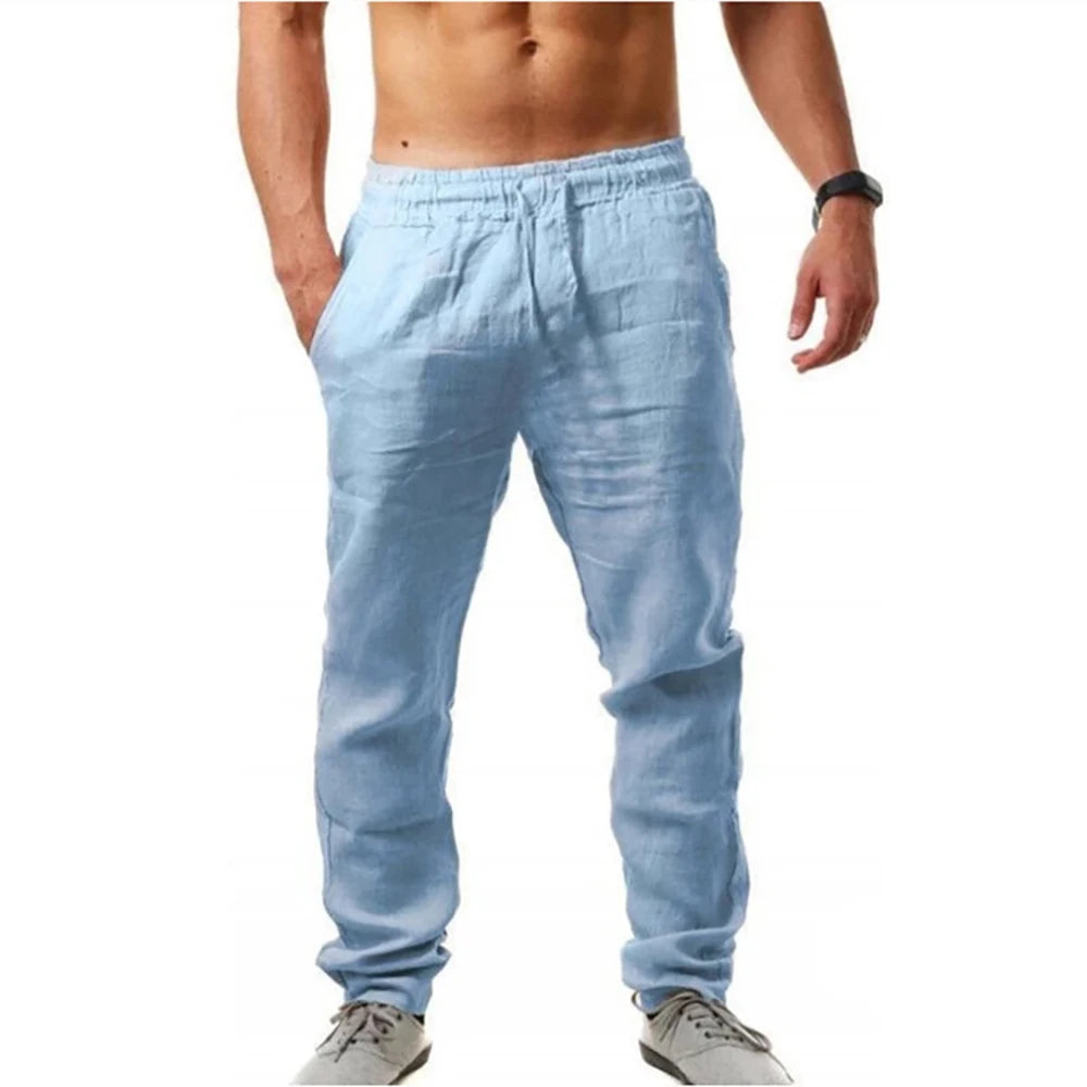 Men's Cotton Linen Long Pants